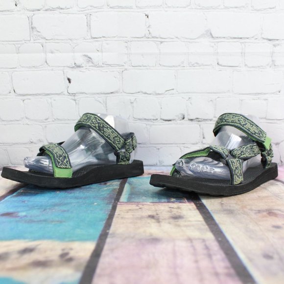 Teva Green Printed Nylon Ankle Strap Sport Outdoor Sandals Size US 8 - Picture 2 of 9